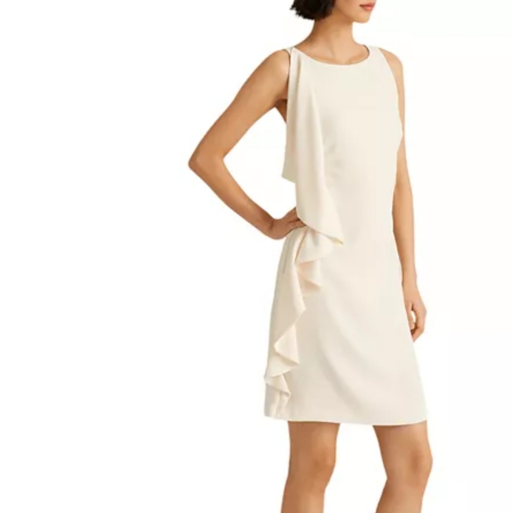 Lauren Ralph Lauren Ruffled‎ Georgette Cocktail Dress Sz 6